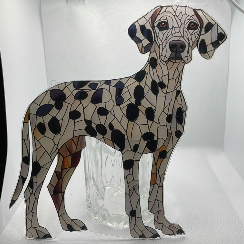Suncatcher Acrylic Dalmatian Dog Home Cabin Decoration New Gifts